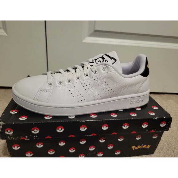 Adidas Advantage x Pokemon Cloud White Men's 10.5 Pikachu Lightning NWT and Box - Picture 4 of 16